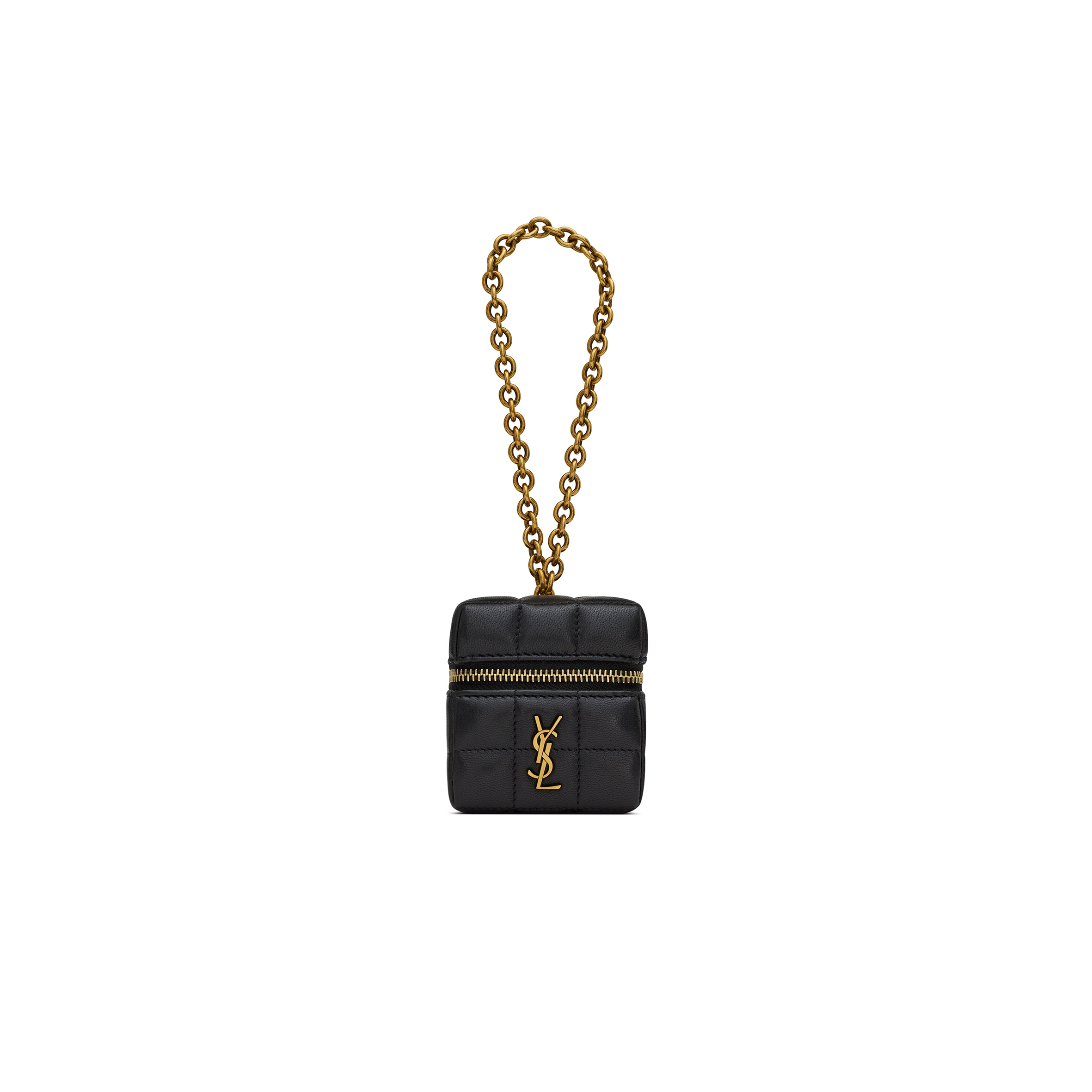 YSL CASSANDRE MATELASSÉ CARRÉ MINI CUBE ON CHAIN IN LAMBSKIN 773592AABVP1000 (8*6.5*6.5cm)